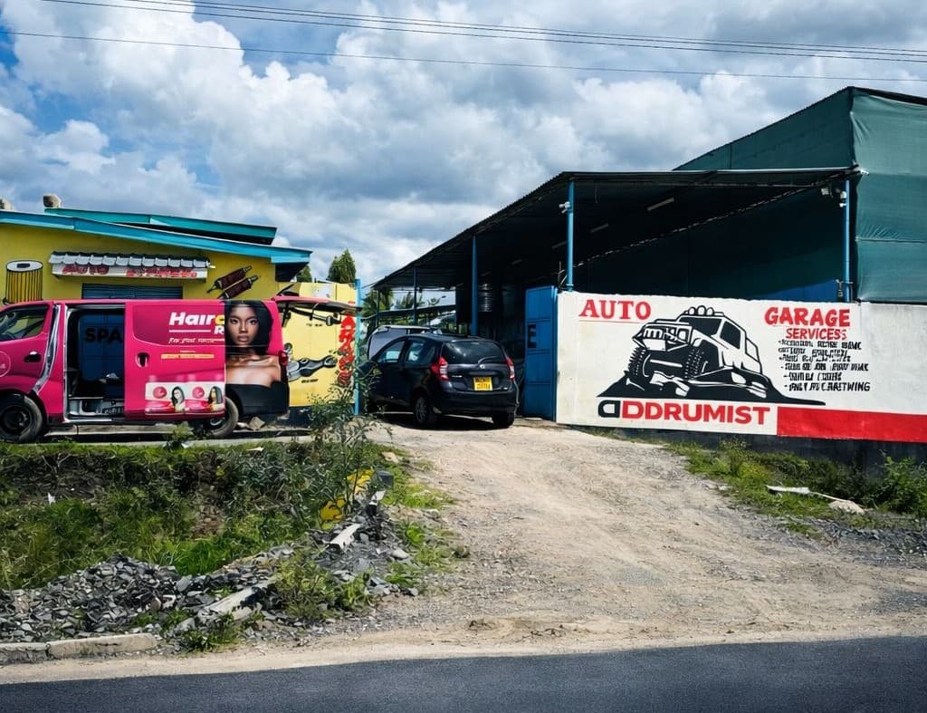 DDrumist Auto Garage mechanic working on a car engine in Nairobi